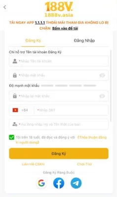 Đăng Ký 1888V – Bắt Đầu Trải Nghiệm Ngay